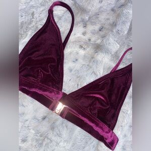 White Fox Swim - Burgundy Velvet Swim Set - Small